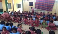 School Children having Meals