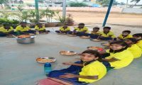 School Children having Meals